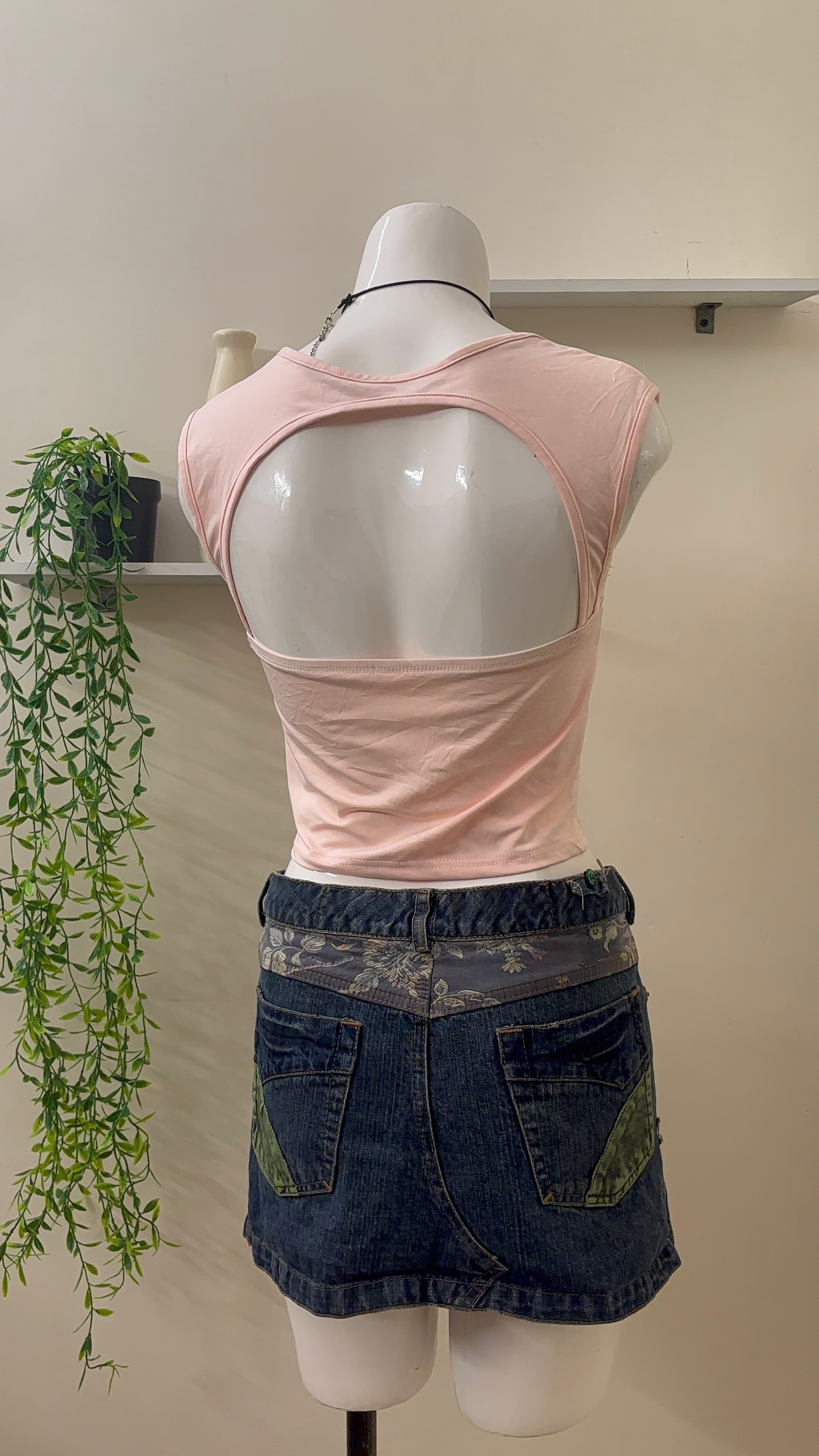 backless floral top