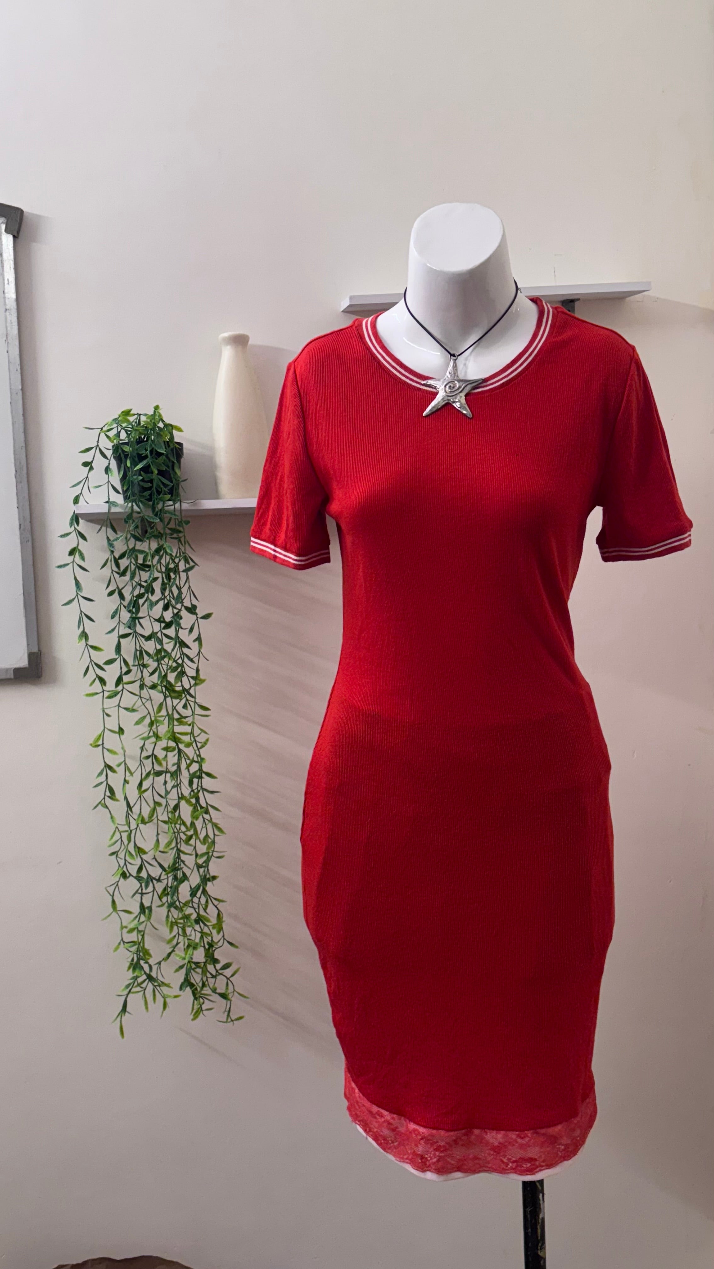 red dress